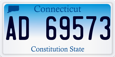 CT license plate AD69573
