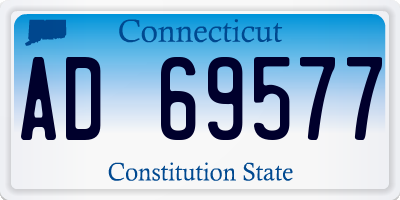 CT license plate AD69577
