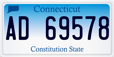 CT license plate AD69578