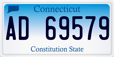 CT license plate AD69579
