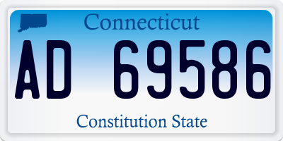 CT license plate AD69586