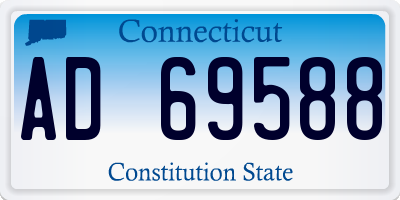 CT license plate AD69588