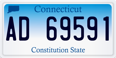 CT license plate AD69591