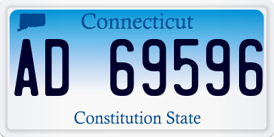 CT license plate AD69596