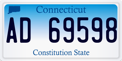 CT license plate AD69598
