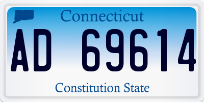 CT license plate AD69614