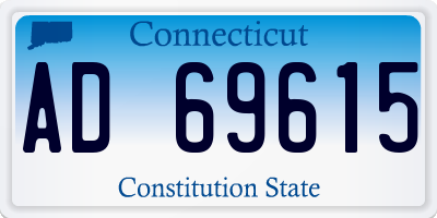 CT license plate AD69615