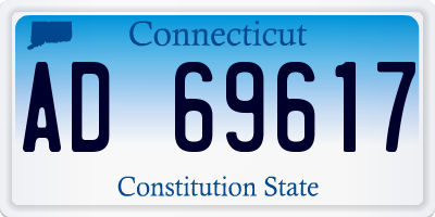 CT license plate AD69617