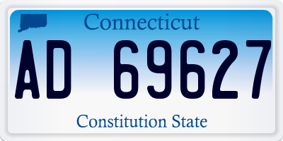 CT license plate AD69627