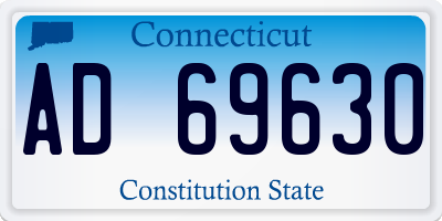 CT license plate AD69630
