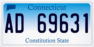 CT license plate AD69631