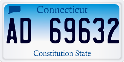 CT license plate AD69632