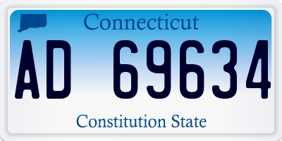 CT license plate AD69634