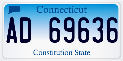 CT license plate AD69636