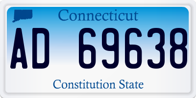 CT license plate AD69638