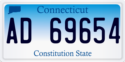 CT license plate AD69654