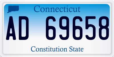 CT license plate AD69658