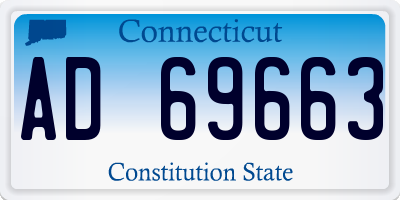 CT license plate AD69663