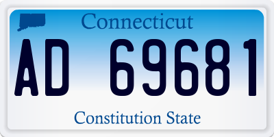 CT license plate AD69681
