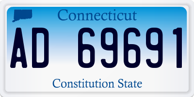 CT license plate AD69691