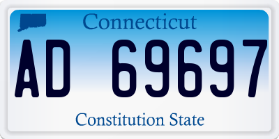 CT license plate AD69697