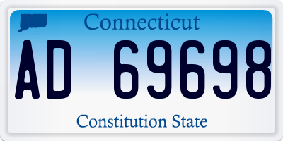 CT license plate AD69698