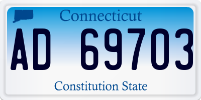 CT license plate AD69703