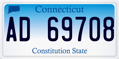 CT license plate AD69708