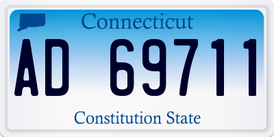 CT license plate AD69711