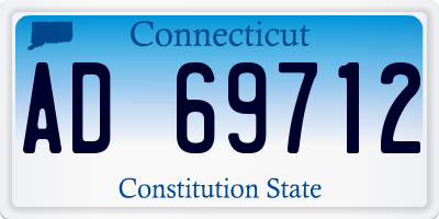 CT license plate AD69712