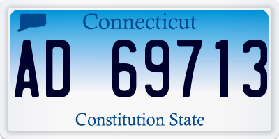 CT license plate AD69713
