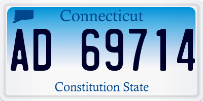 CT license plate AD69714