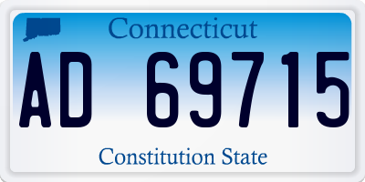 CT license plate AD69715