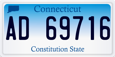 CT license plate AD69716