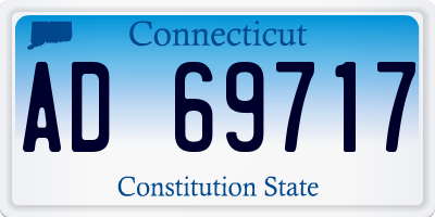 CT license plate AD69717