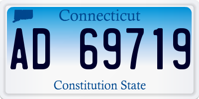 CT license plate AD69719