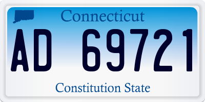 CT license plate AD69721