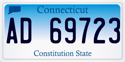 CT license plate AD69723