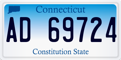 CT license plate AD69724