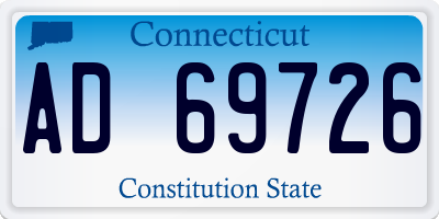 CT license plate AD69726