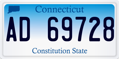 CT license plate AD69728