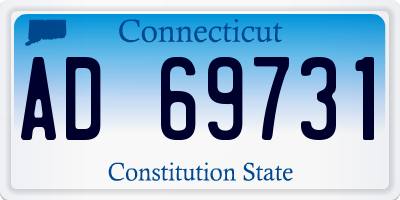 CT license plate AD69731