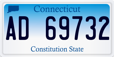 CT license plate AD69732