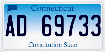 CT license plate AD69733