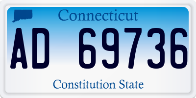 CT license plate AD69736