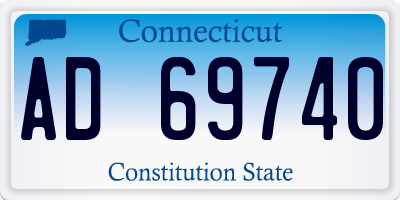 CT license plate AD69740