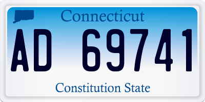 CT license plate AD69741