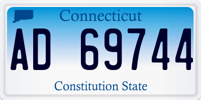 CT license plate AD69744