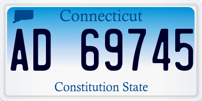 CT license plate AD69745