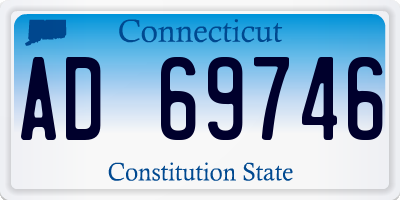 CT license plate AD69746